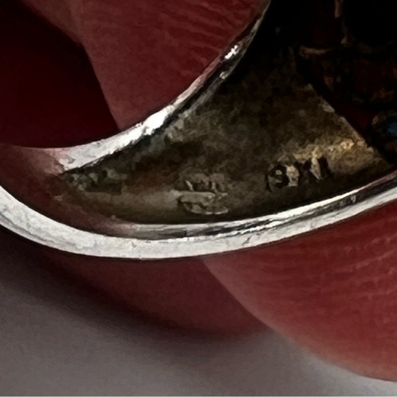 Sterling Silver Enamel Floral Butterfly Ring - Picture 4 of 4